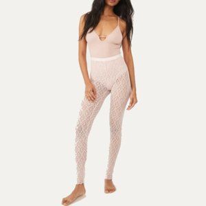 Free People Layered in Lace Leggings Blush Size Medium